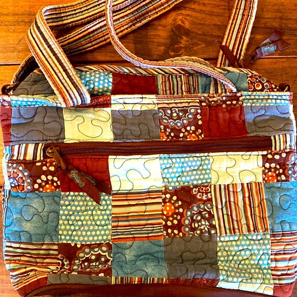 Donna Sharp Purse Teal & Brown - Picture 3 of 3